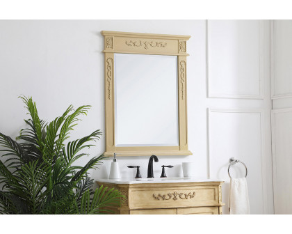 Elegant Wall Mirror - Light Antique Beige, L 28" (VM12836LT)