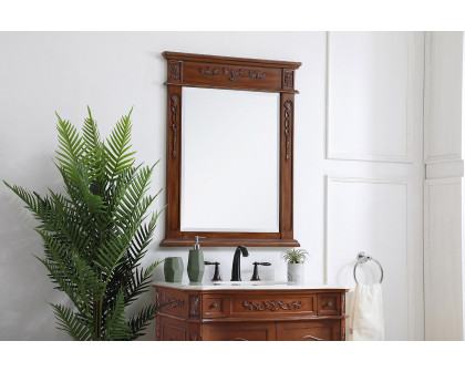 Elegant Wall Mirror - Teak, L 28" (VM12836TK)