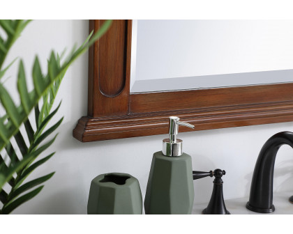 Elegant Wall Mirror - Teak, L 28" (VM12836TK)