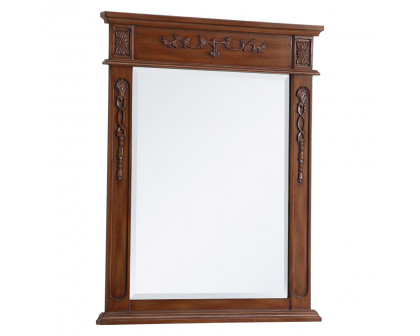 Elegant Wall Mirror - Teak, L 28" (VM12836TK)