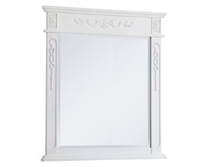 Elegant Wall Mirror - Antique White, L 32" (VM13236AW)