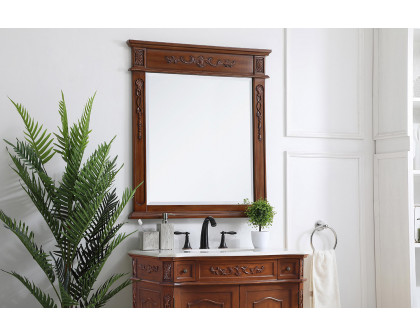 Elegant Wall Mirror - Teak, L 32" (VM13236TK)