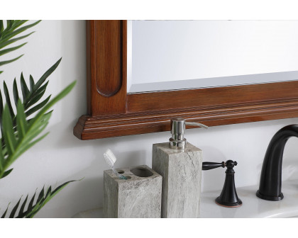 Elegant Wall Mirror - Teak, L 32" (VM13236TK)