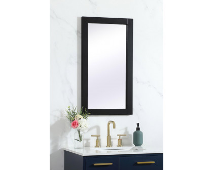 Elegant Wall Mirror - Black, D 18", H 32" (VM21832BK)