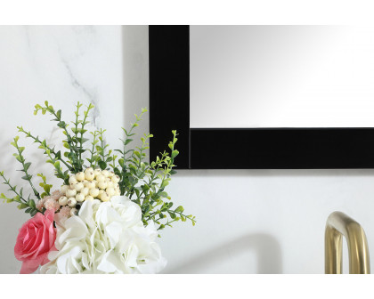 Elegant Wall Mirror - Black, D 18", H 32" (VM21832BK)