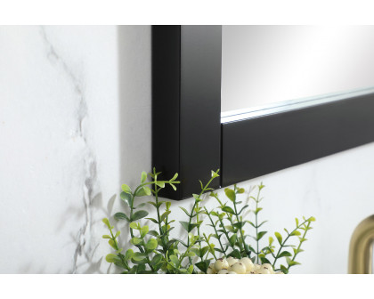 Elegant Wall Mirror - Black, D 18", H 32" (VM21832BK)