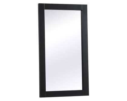 Elegant Wall Mirror - Black, D 18", H 32" (VM21832BK)