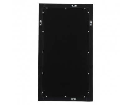 Elegant Wall Mirror - Black, D 18", H 32" (VM21832BK)