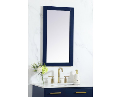 Elegant Wall Mirror - Blue, D 18", H 32" (VM21832BL)