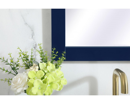 Elegant Wall Mirror - Blue, D 18", H 32" (VM21832BL)