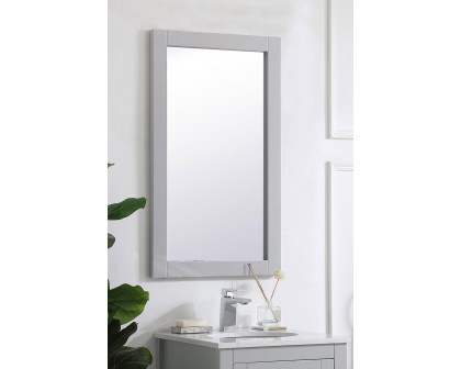 Elegant Wall Mirror - Gray, D 18", H 32" (VM21832GR)