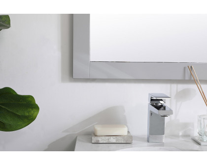 Elegant Wall Mirror - Gray, D 18", H 32" (VM21832GR)