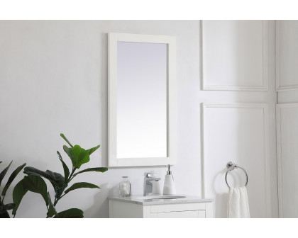 Elegant Wall Mirror - White, D 18", H 32" (VM21832WH)