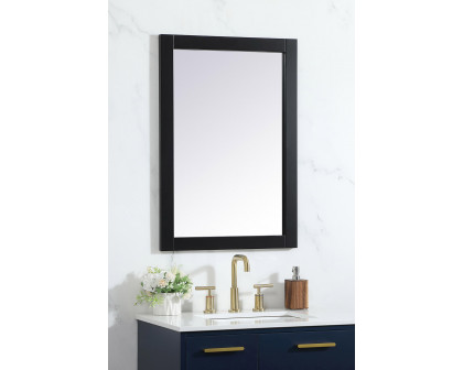 Elegant Wall Mirror - Black, D 22", H 32" (VM22232BK)