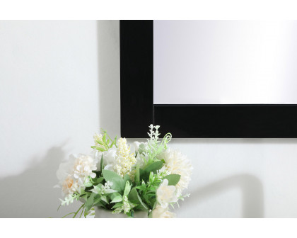 Elegant Wall Mirror - Black, D 22", H 32" (VM22232BK)