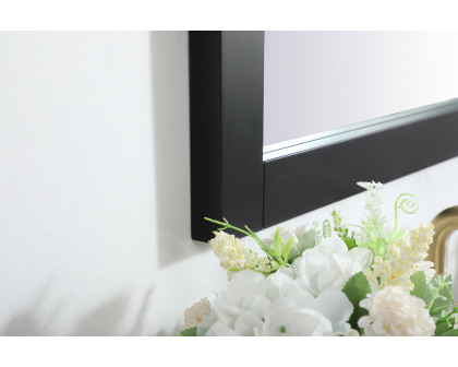 Elegant Wall Mirror - Black, D 22", H 32" (VM22232BK)