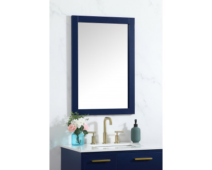 Elegant Wall Mirror - Blue, D 22", H 32" (VM22232BL)