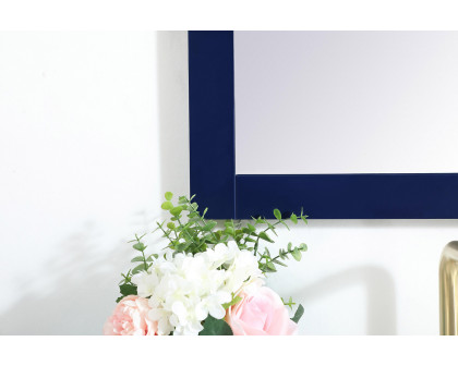 Elegant Wall Mirror - Blue, D 22", H 32" (VM22232BL)