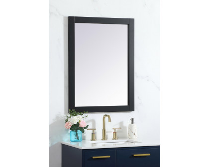 Elegant Wall Mirror - Black, D 24", H 32" (VM22432BK)