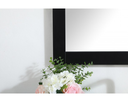 Elegant Wall Mirror - Black, D 24", H 32" (VM22432BK)