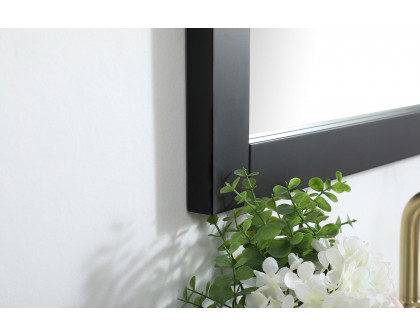 Elegant Wall Mirror - Black, D 24", H 32" (VM22432BK)