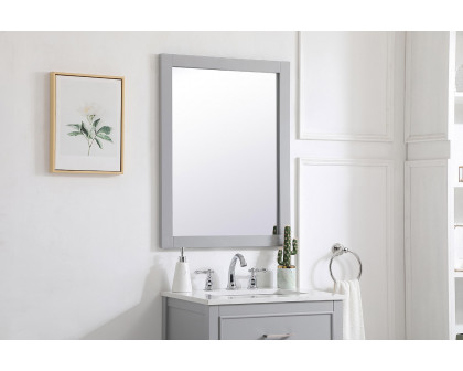 Elegant Wall Mirror - Gray, D 24", H 32" (VM22432GR)