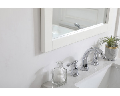 Elegant Wall Mirror - White, D 24", H 32" (VM22432WH)