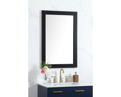 Elegant Wall Mirror - Black, D 24", H 36" (VM22436BK)