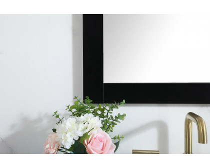 Elegant Wall Mirror - Black, D 24", H 36" (VM22436BK)