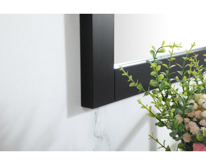 Elegant Wall Mirror - Black, D 24", H 36" (VM22436BK)