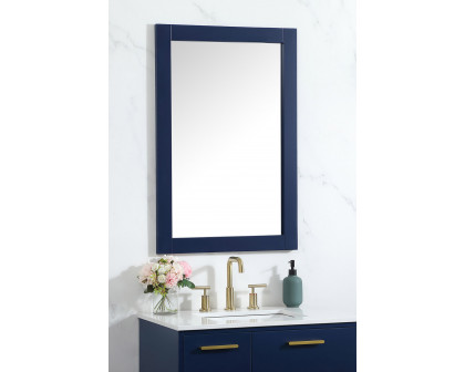 Elegant Wall Mirror - Blue, D 24", H 36" (VM22436BL)