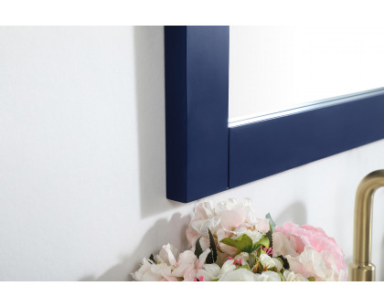 Elegant Wall Mirror - Blue, D 24", H 36" (VM22436BL)