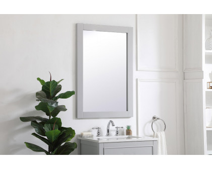 Elegant Wall Mirror - Gray, D 24", H 36" (VM22436GR)