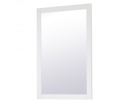 Elegant Wall Mirror - White, D 24", H 36" (VM22436WH)