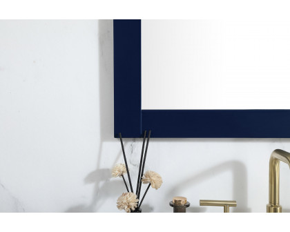 Elegant Wall Mirror - Blue, D 27", H 36" (VM22736BL)