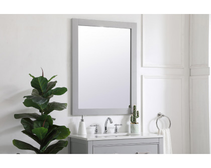 Elegant Wall Mirror - Gray, D 27", H 36" (VM22736GR)