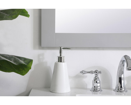 Elegant Wall Mirror - Gray, D 27", H 36" (VM22736GR)