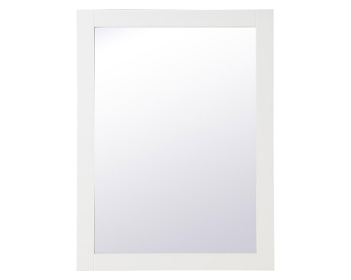 Elegant Wall Mirror - White, D 27", H 36" (VM22736WH)