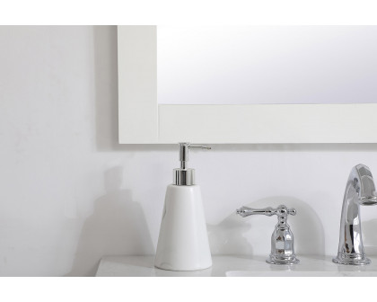 Elegant Wall Mirror - White, D 27", H 36" (VM22736WH)