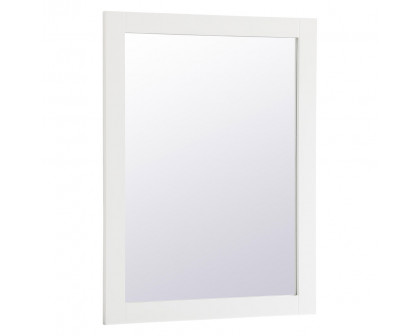 Elegant Wall Mirror - White, D 27", H 36" (VM22736WH)