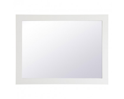 Elegant Wall Mirror - White, D 27", H 36" (VM22736WH)