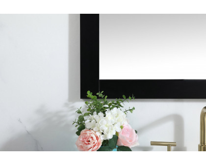 Elegant Wall Mirror - Black, D 30", H 36" (VM23036BK)