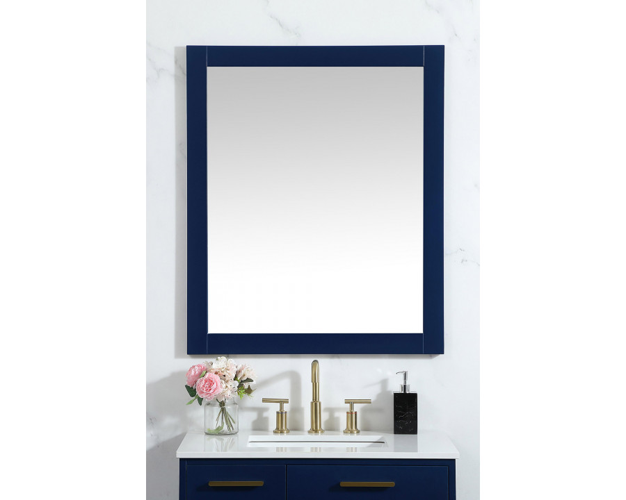 Elegant Wall Mirror - Blue, D 30", H 36" (VM23036BL)