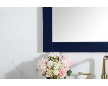 Elegant Wall Mirror - Blue, D 30", H 36" (VM23036BL)