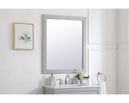 Elegant Wall Mirror - Gray, D 30", H 36" (VM23036GR)