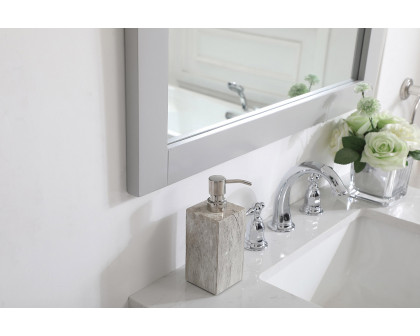 Elegant Wall Mirror - Gray, D 30", H 36" (VM23036GR)