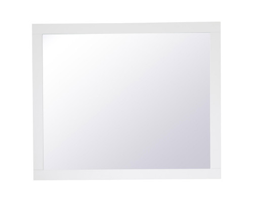 Elegant Wall Mirror - White, D 30", H 36" (VM23036WH)