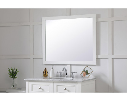 Elegant Wall Mirror - White, D 30", H 36" (VM23036WH)