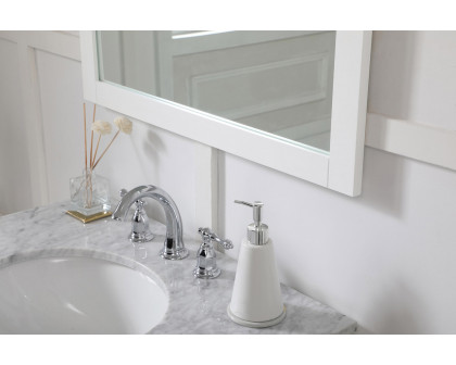 Elegant Wall Mirror - White, D 30", H 36" (VM23036WH)