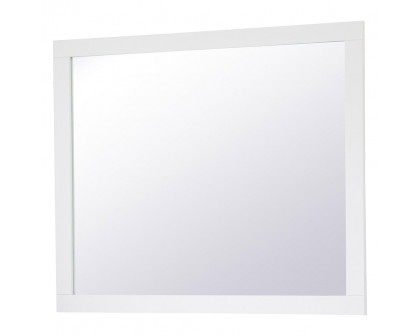 Elegant Wall Mirror - White, D 30", H 36" (VM23036WH)